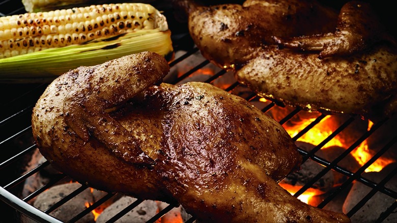 Cornell Chicken on grill
