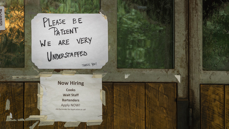 Staff wanted signs