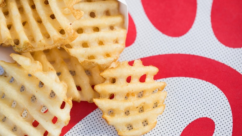 Close up of Chick-fil-A waffle fries