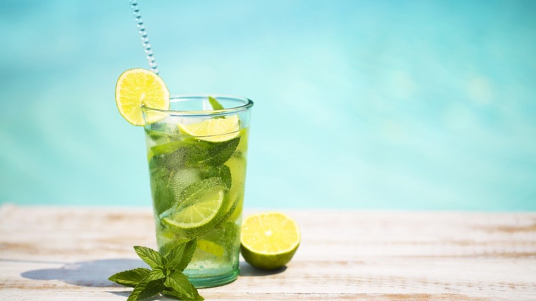 Fauxjito in glass