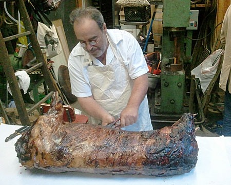 Angelo and the boar.