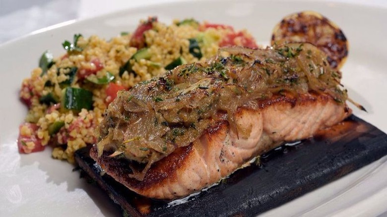 Fennel-Crusted Cedar Plank Salmon recipe - The Daily Meal