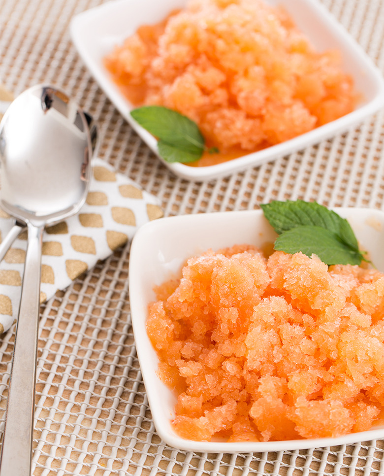 Five-Ingredient Peach & Champagne Granita