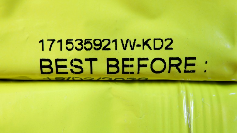 Best before label