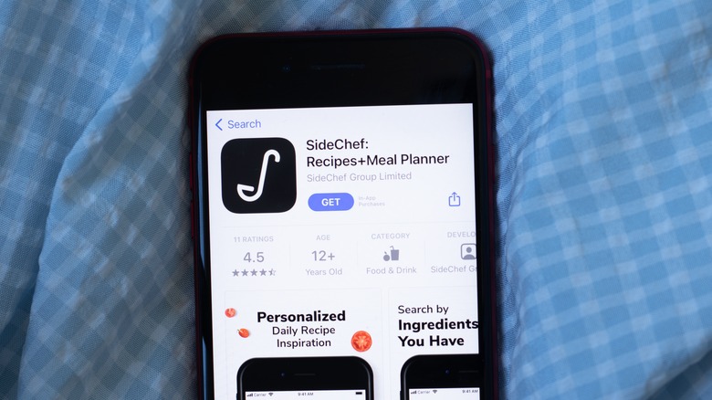 SideChef app on mobile phone