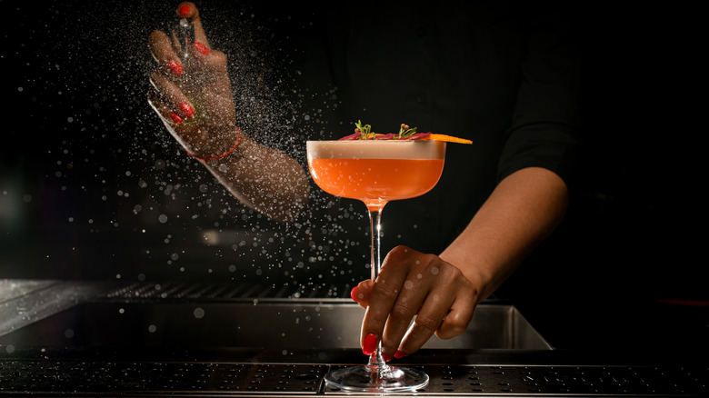 A cocktail in a bar