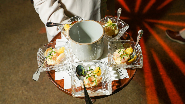 appetizers on tray