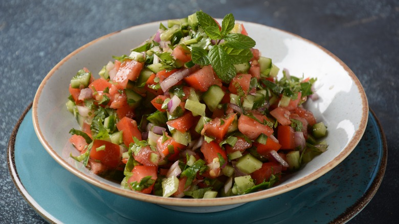 Cucumber and tomato salad