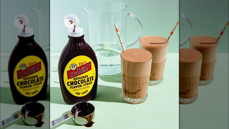U-bet chocolate sauce and egg cream