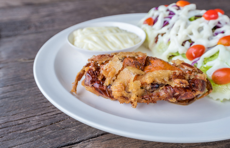Grilled Soft Shell Crabs With Asparagus Salad