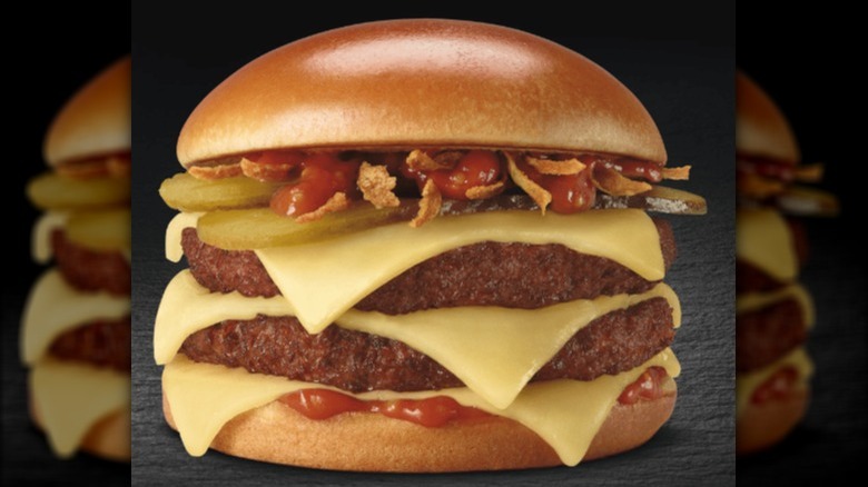 McDonald's Triple Cheddar Double Beef Burger