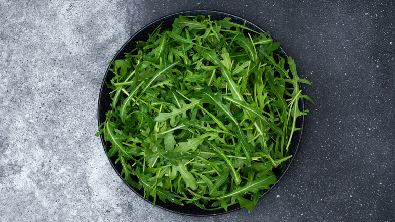 Bowl of arugula