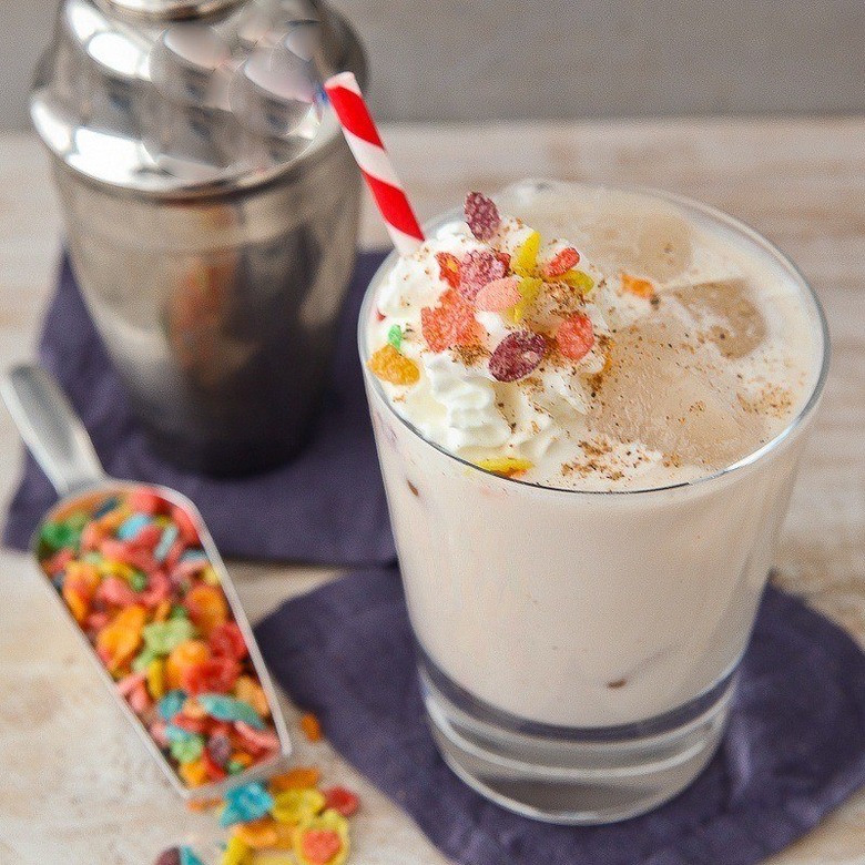 Fruity Pebbles Bourbon Milk Punch
