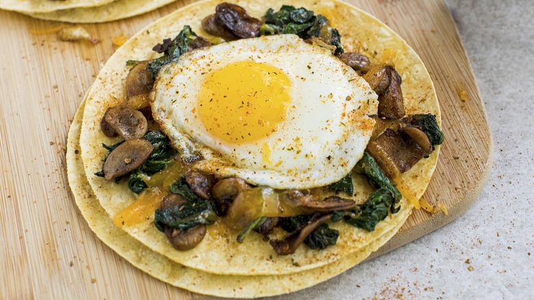 Garden Herb Veggie and Egg Breakfast Tacos