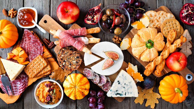 big charcuterie board spread 