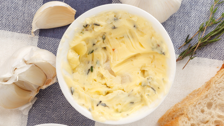 Bowl of compound butter