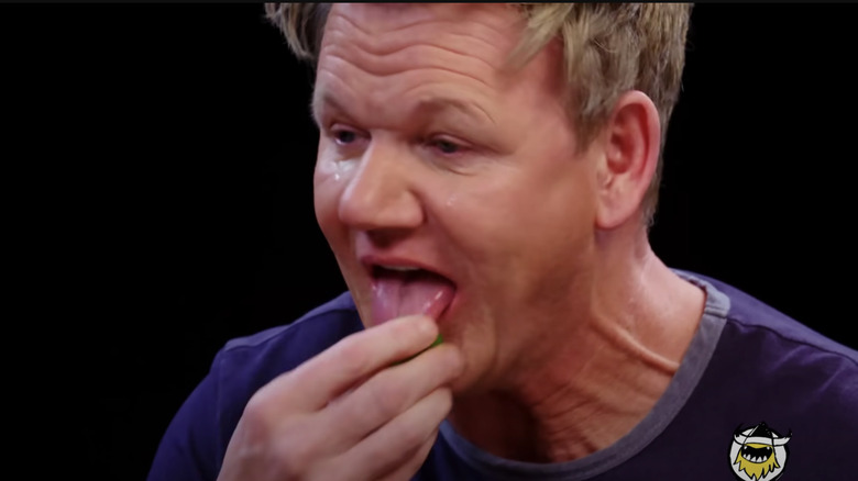 Gordon Ramsay eating lime