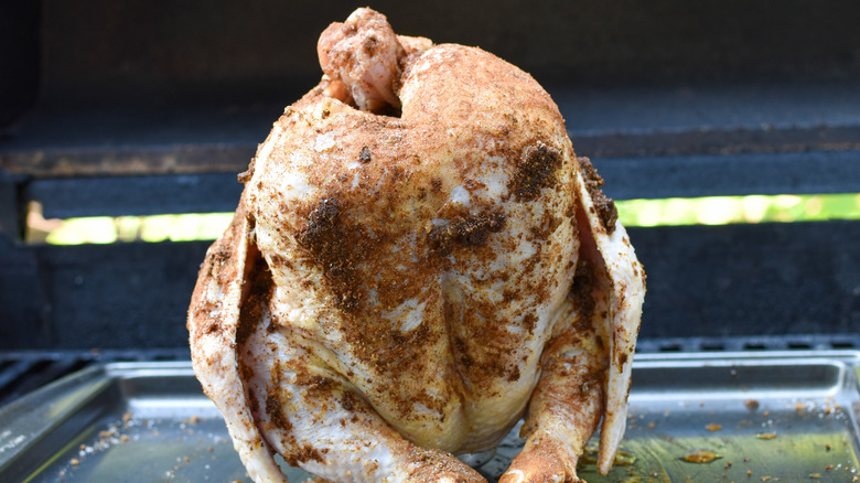 chicken on grill 