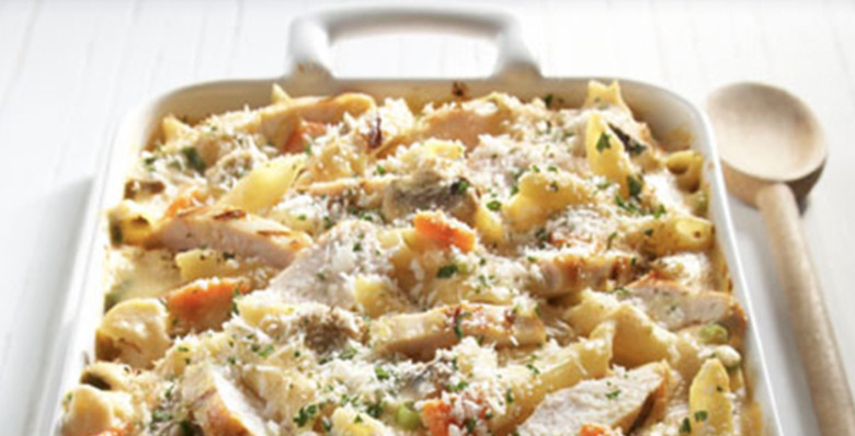 Grilled Chicken Cheddar Casserole with Mushrooms