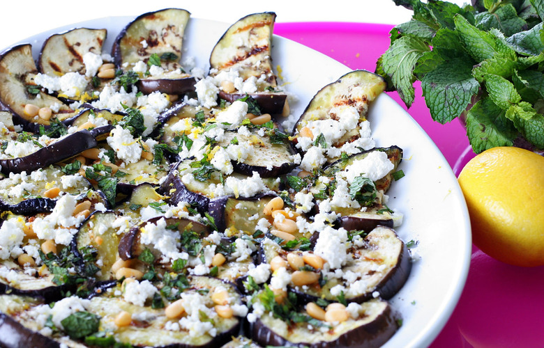 Grilled Eggplant and Goat Cheese Salad