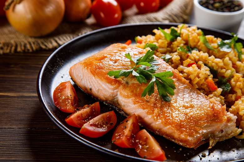 Grilled Salmon With Tomato and Red Wine Butter recipe - The Daily Meal