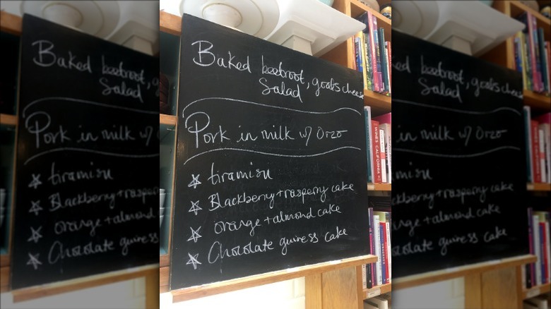 Books for Cooks menu board