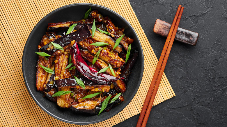 stir-fried chinese eggplant