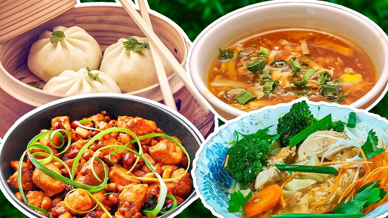 assorted Chinese takeout dishes