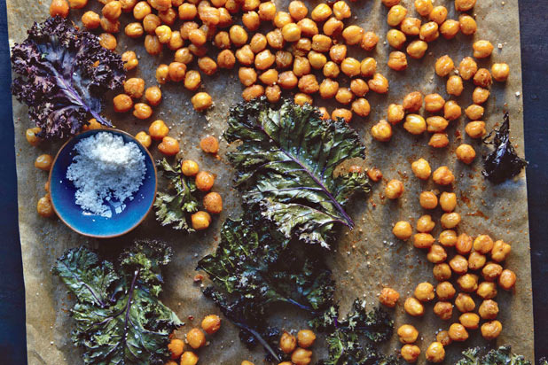 Crispy Chickpeas and Kale Chips