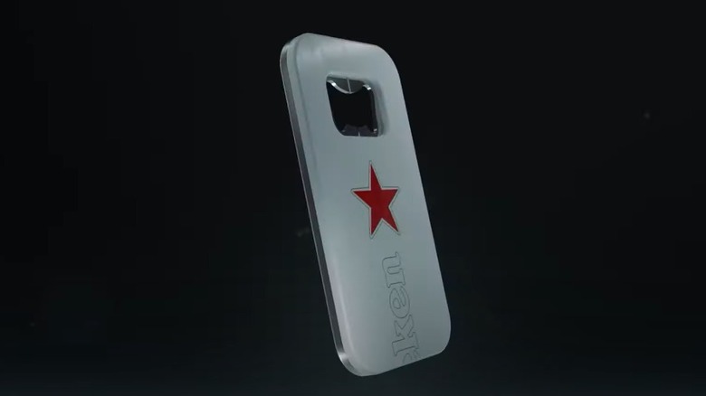 The Closer bottle opener on black
