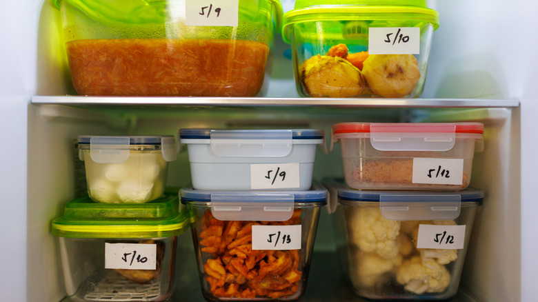 food in fridge