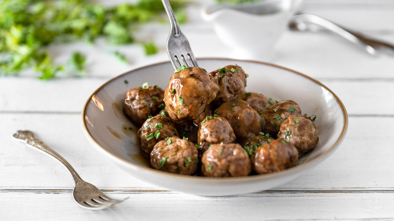 Meatballs in a bowl