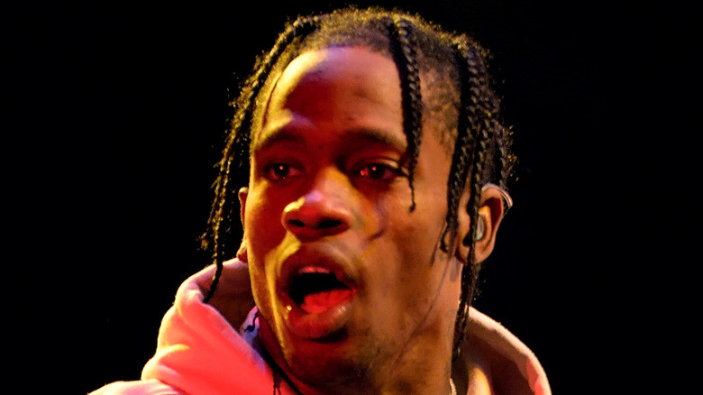 Close up of rap star Travis Scott