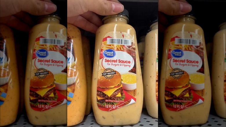 Great Value Secret Sauce on shelf
