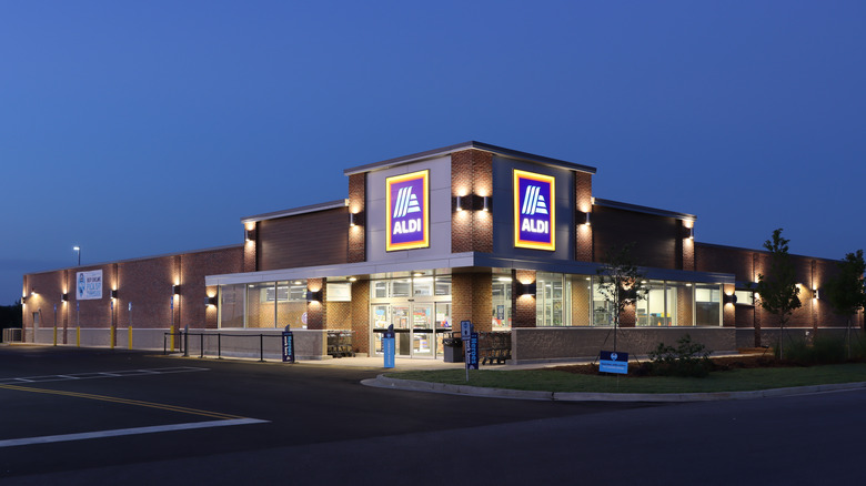 Aldi during evening