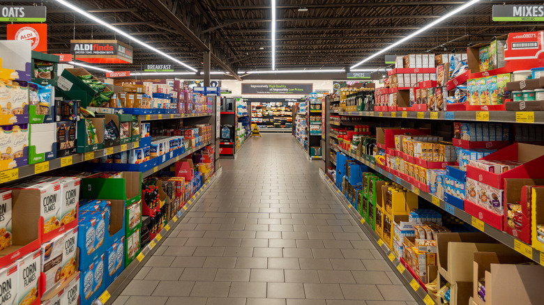 interior of Aldi store 