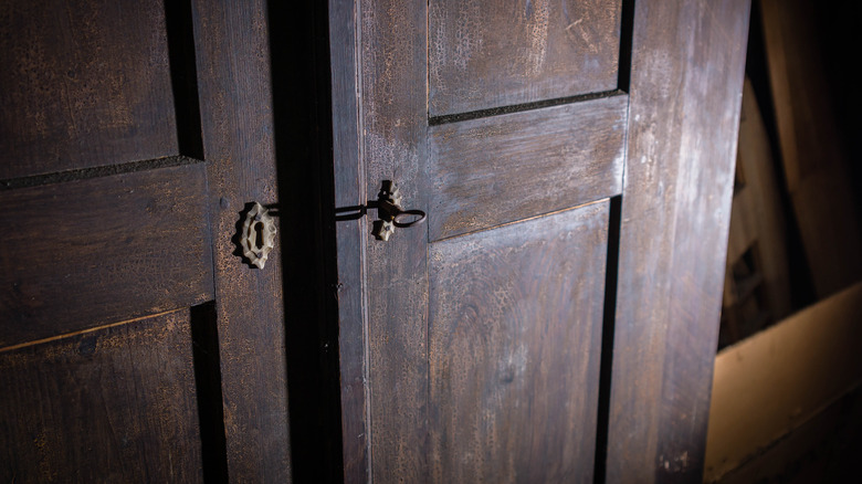 old wooden wardrobe 