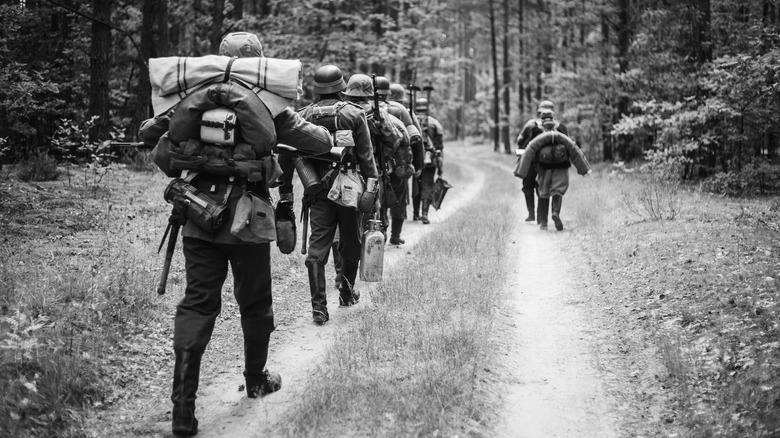 German WWII soldiers walking