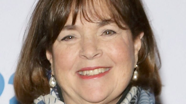 Ina Garten smiling in pearl earrings