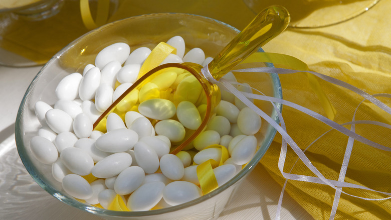 Jordan Almonds in a bowl