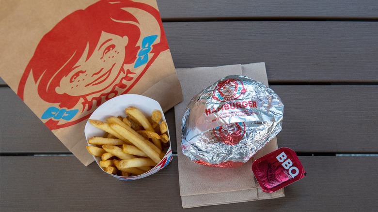 Wendy's burger and fries