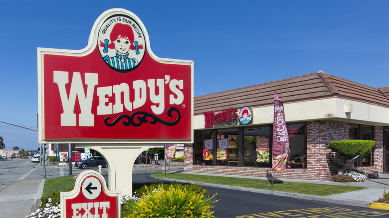Exterior of an older Wendy's restaurant