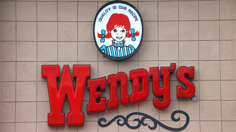 Wendy's restaurant sign