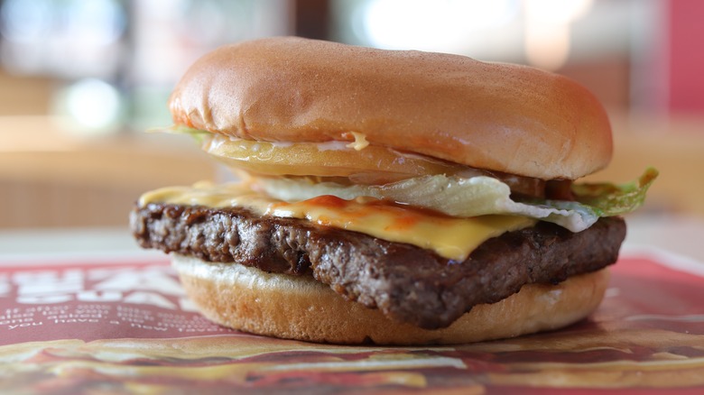 Wendy's square hamburger patty