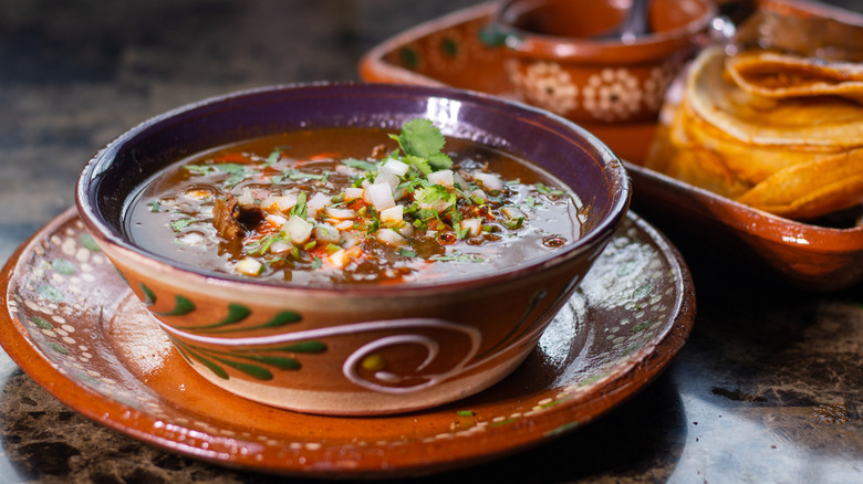 Beef birria in bowl