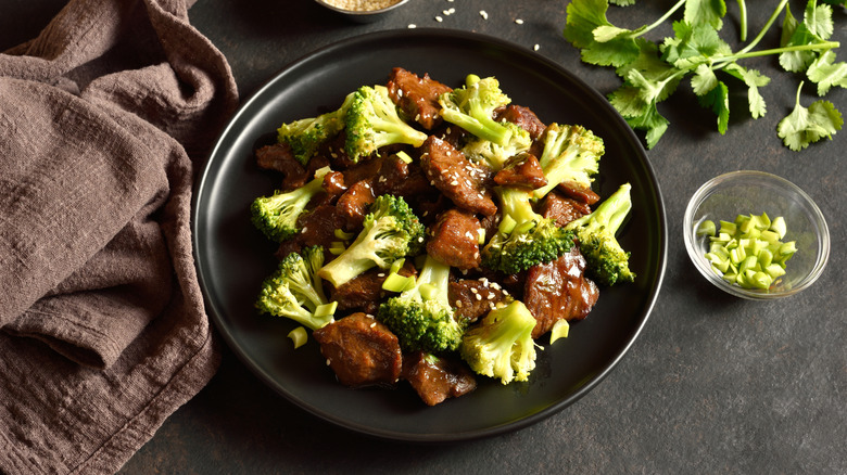 roasted broccoli with beef
