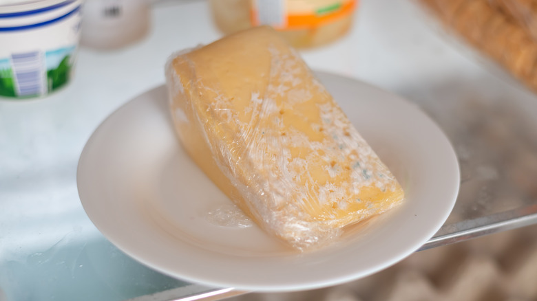 moldy wedge of cheese