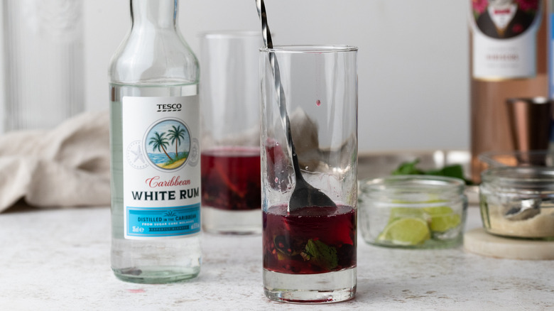 mojito drink in a glass 
