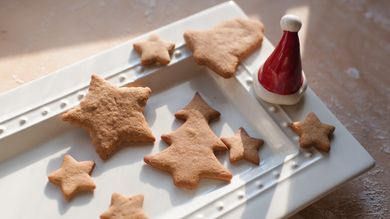 Christmas cookies on plate
