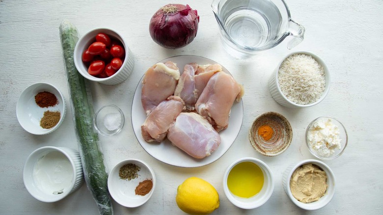 meal prep chicken shawarma ingredients